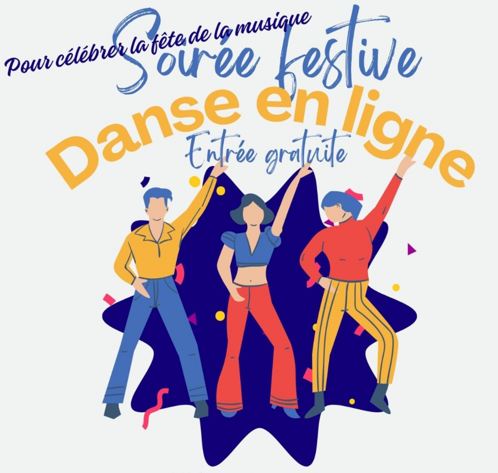 Soirée festive danse en ligne