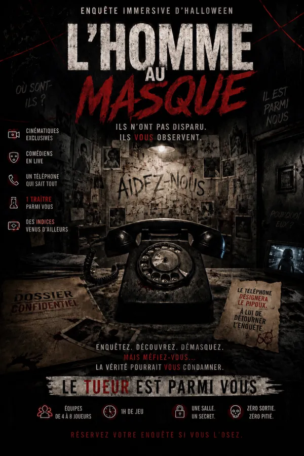 Enquête immersive d’Halloween - L'Homme au masque
