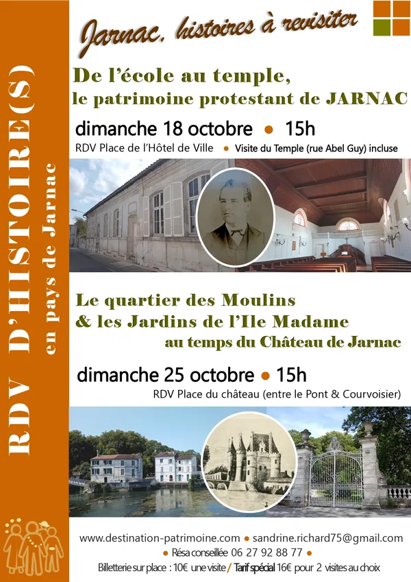 Balade contée | De l'école au Temple : le patrimoine protestant à Jarnac