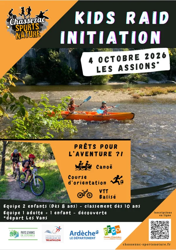 Kids Raid Initiation et Kayak’Orientation - 2ᵉ édition