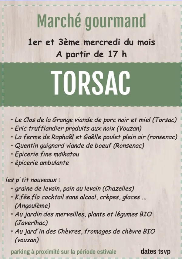 Marché de Torsac
