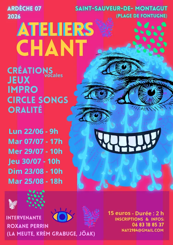 Sport et bien-être à la Plage de Fontugne - Séances "Chant et circle songs"