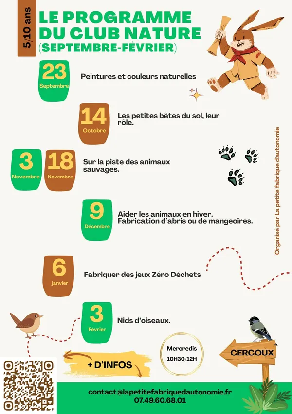 Programme du Club Nature