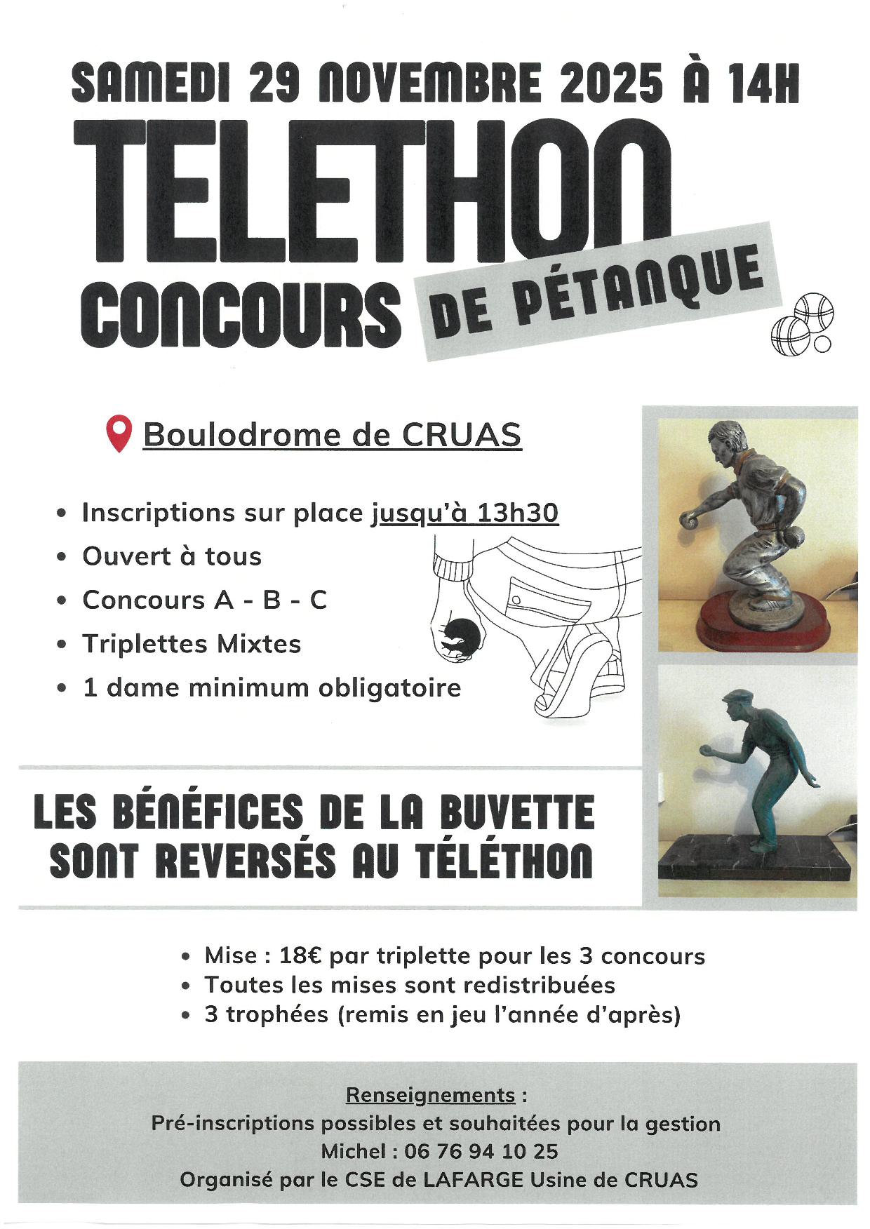 Concours de Pétanque pour le Téléthon