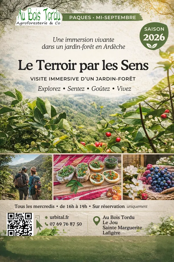 Le terroir par les sens : visite immersive d’un jardin-forêt