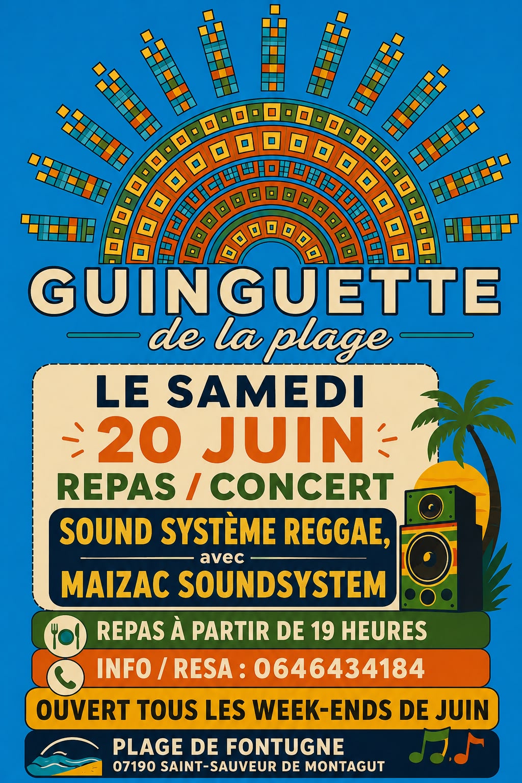 Soirée à la Guinguette de la plage : concert du groupe "Maîzac Sound System"