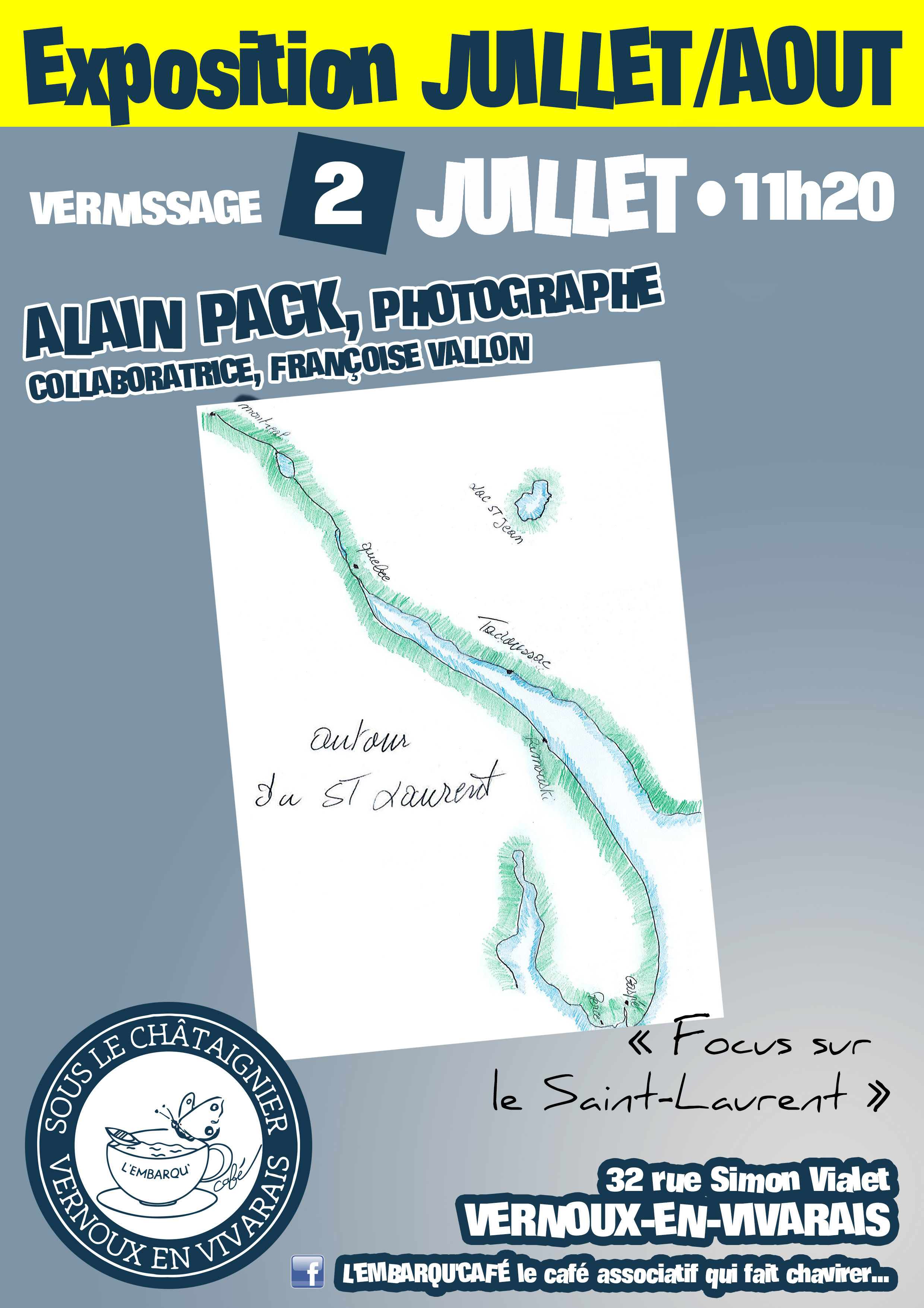 Vernissage de l'exposition "Focus sur le Saint-Laurent" (photographies d'Alain Pack)