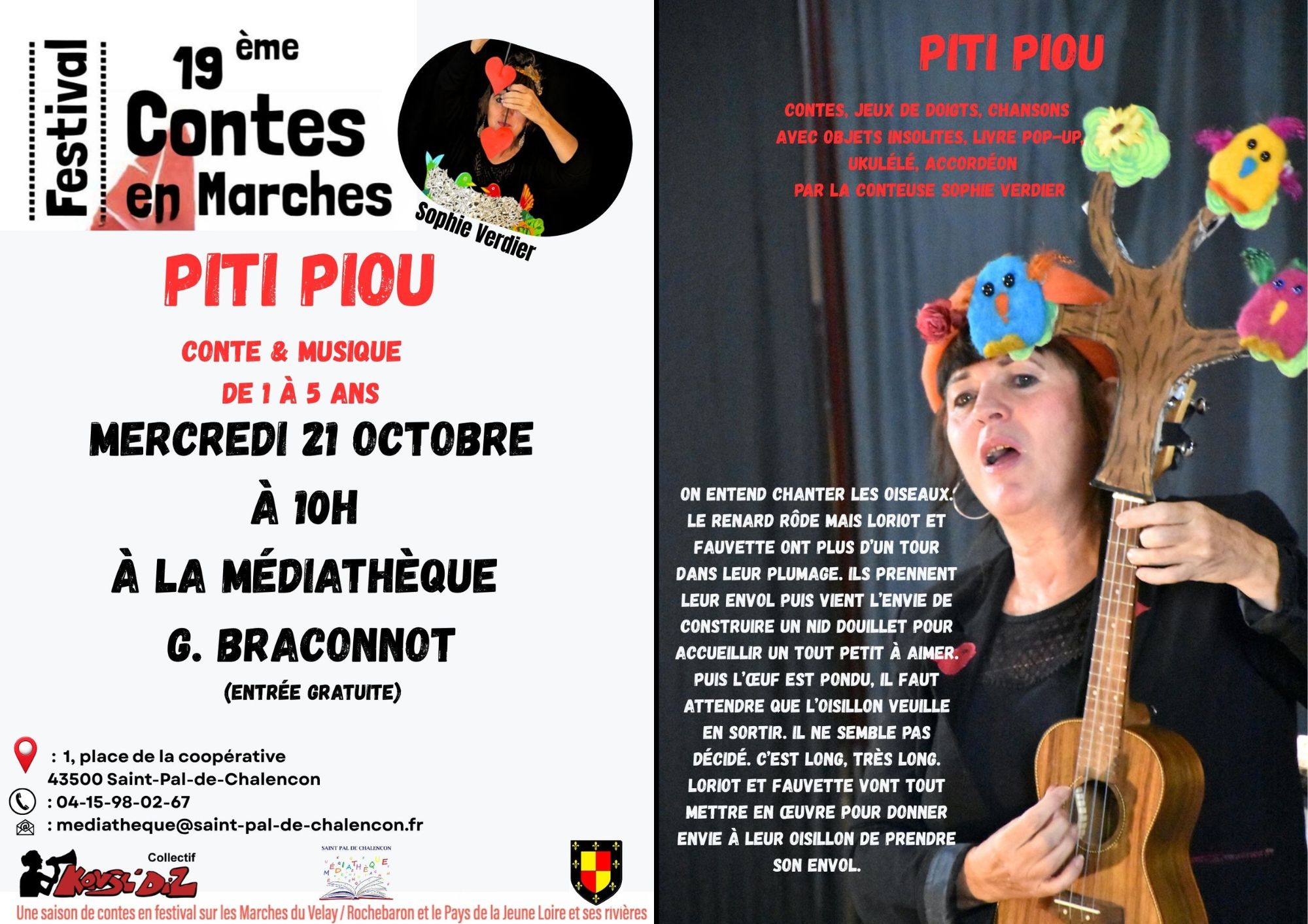 Spectacle jeunesse : "Piti Piou" dans le cadre de contes en marche