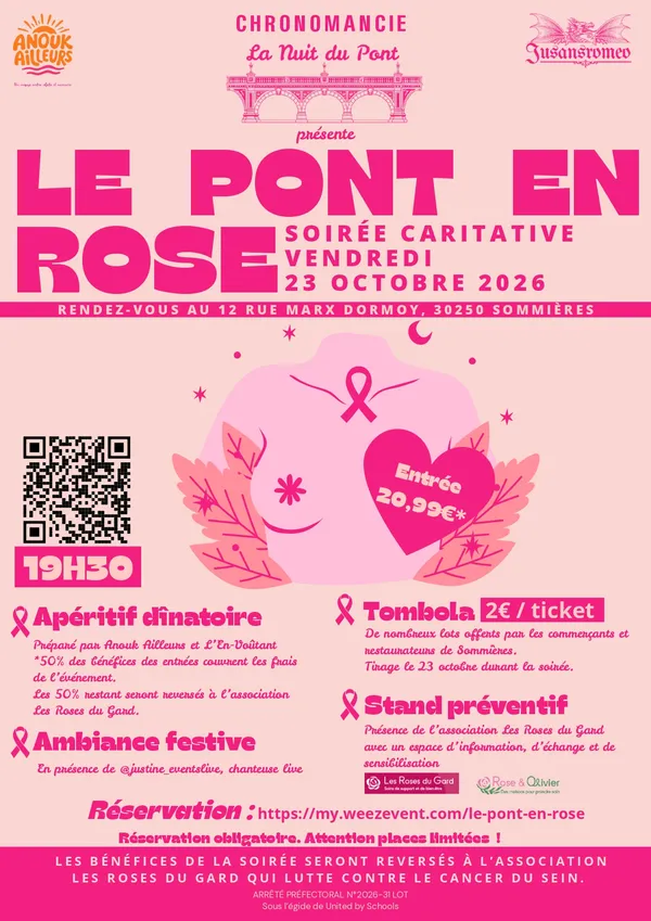 Soirée caritative Le Pont en Rose