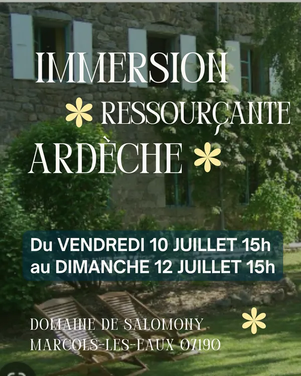 Séjour "Immersion ressourçante"