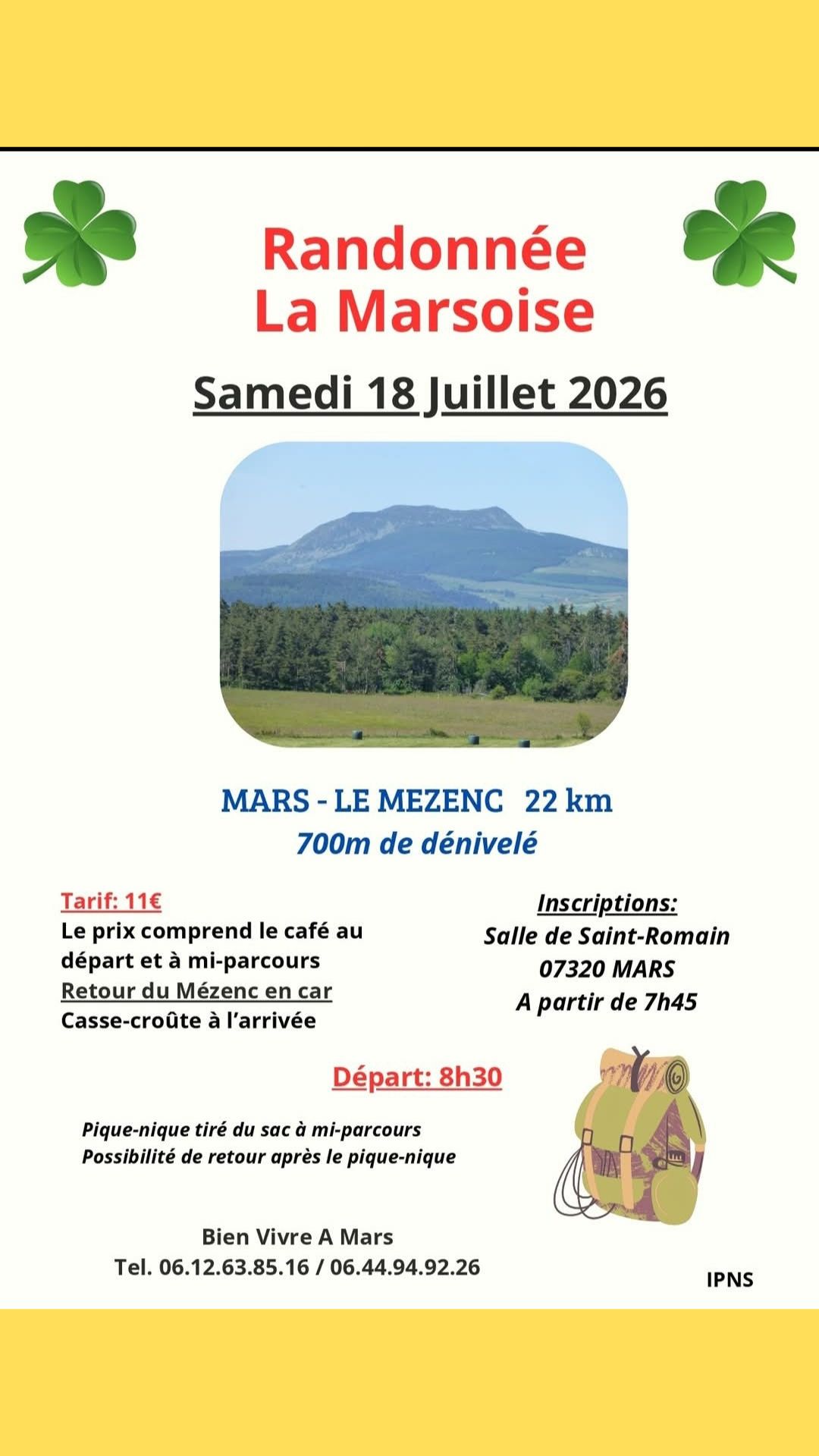 Randonnée La Marsoise