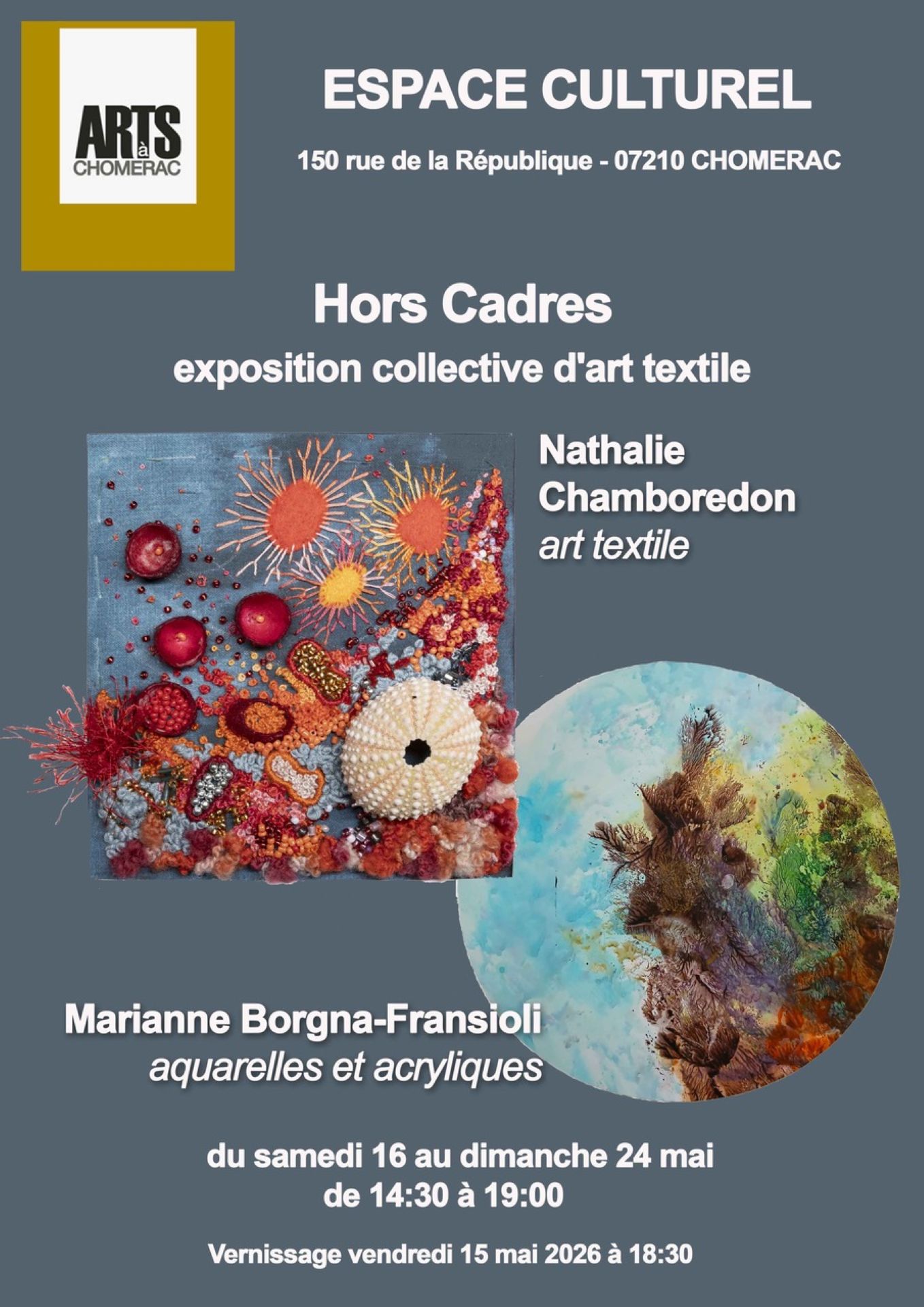 Hors Cadres : exposition collective d'art textile
