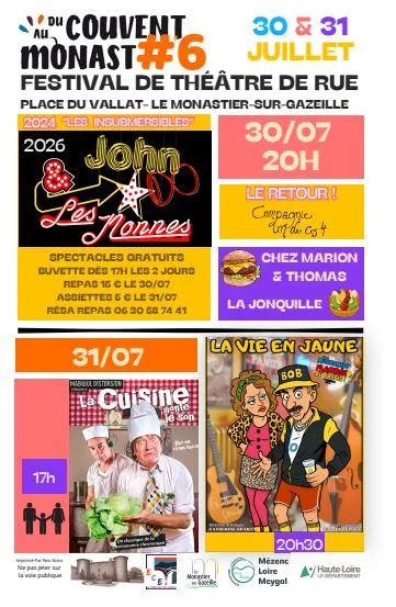 Festival du théâtre de rue : du Couvent au Monast'