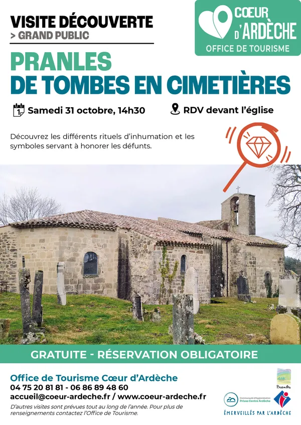 Visite découverte "Pranles, de tombes en cimetières - spéciale Toussaint"