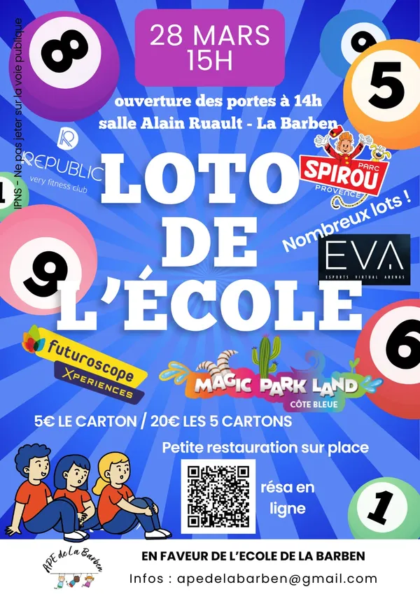 Loto de l'Association de Parents d'Elèves de La Barben