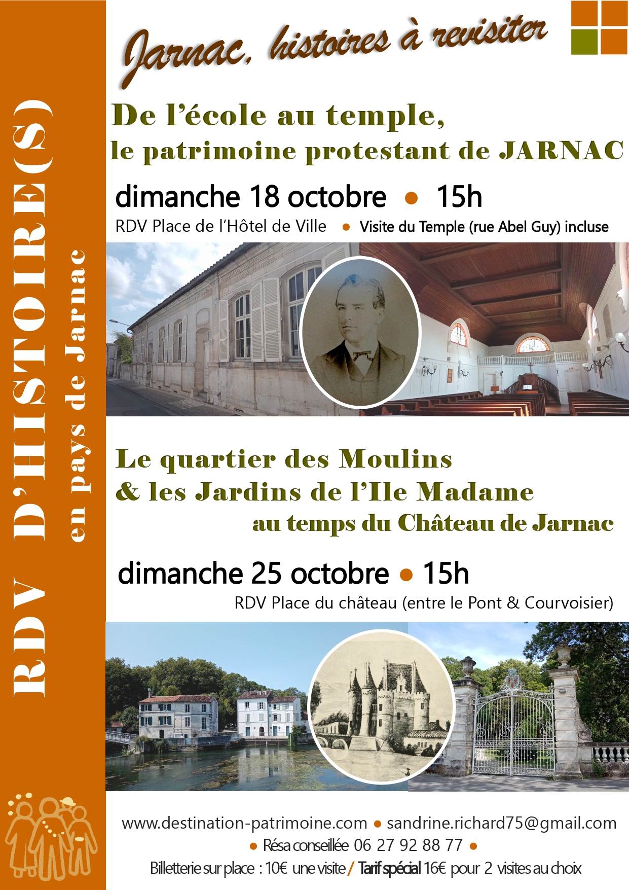 Balade contée | Jarnac, moulins et jardins de l'Ile Madame au temps du château