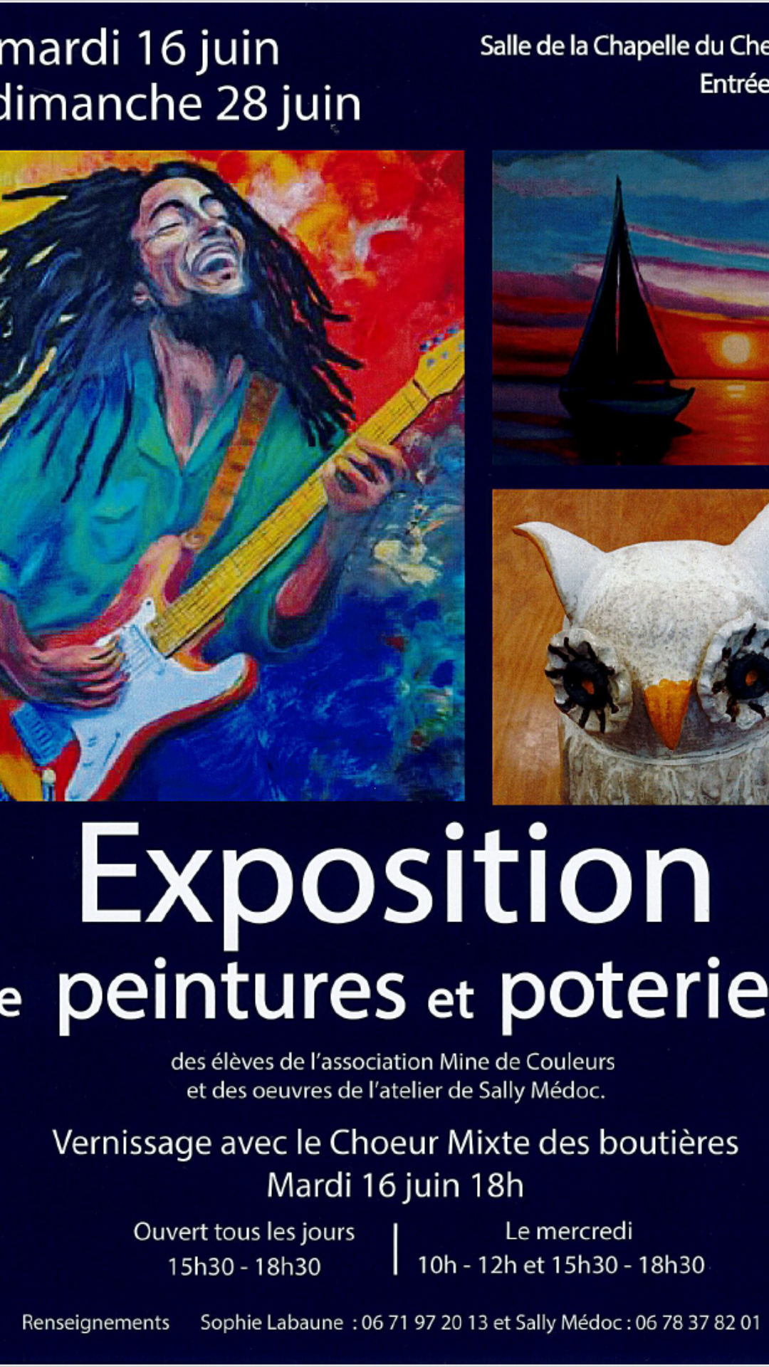 Exposition de peintures et poteries