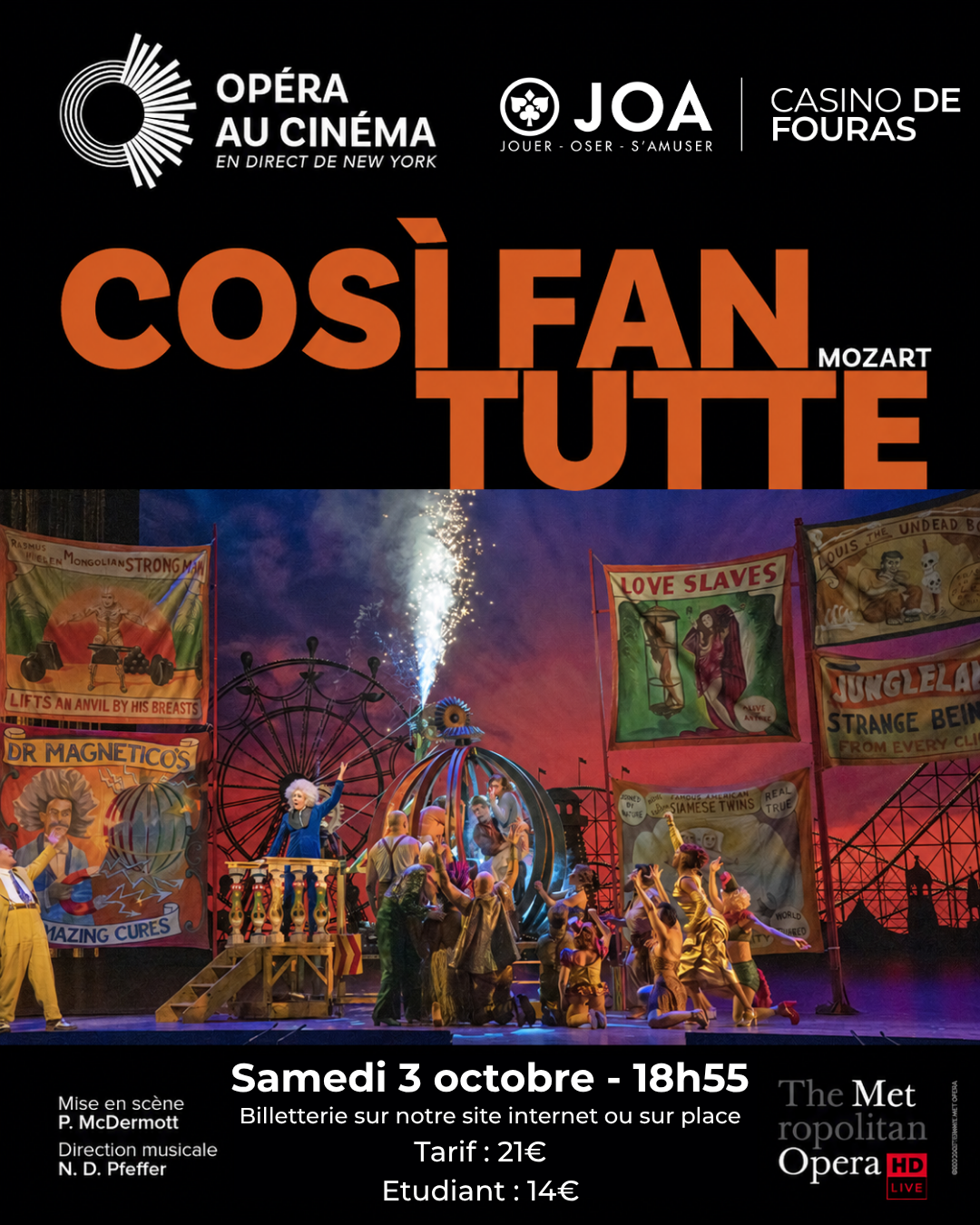 Opéra au Casino : Cosi Fan Tutte