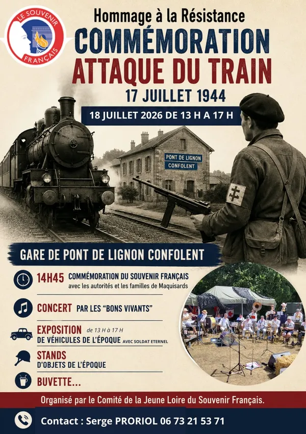 Commémoration attaque du train 17 juillet 1944