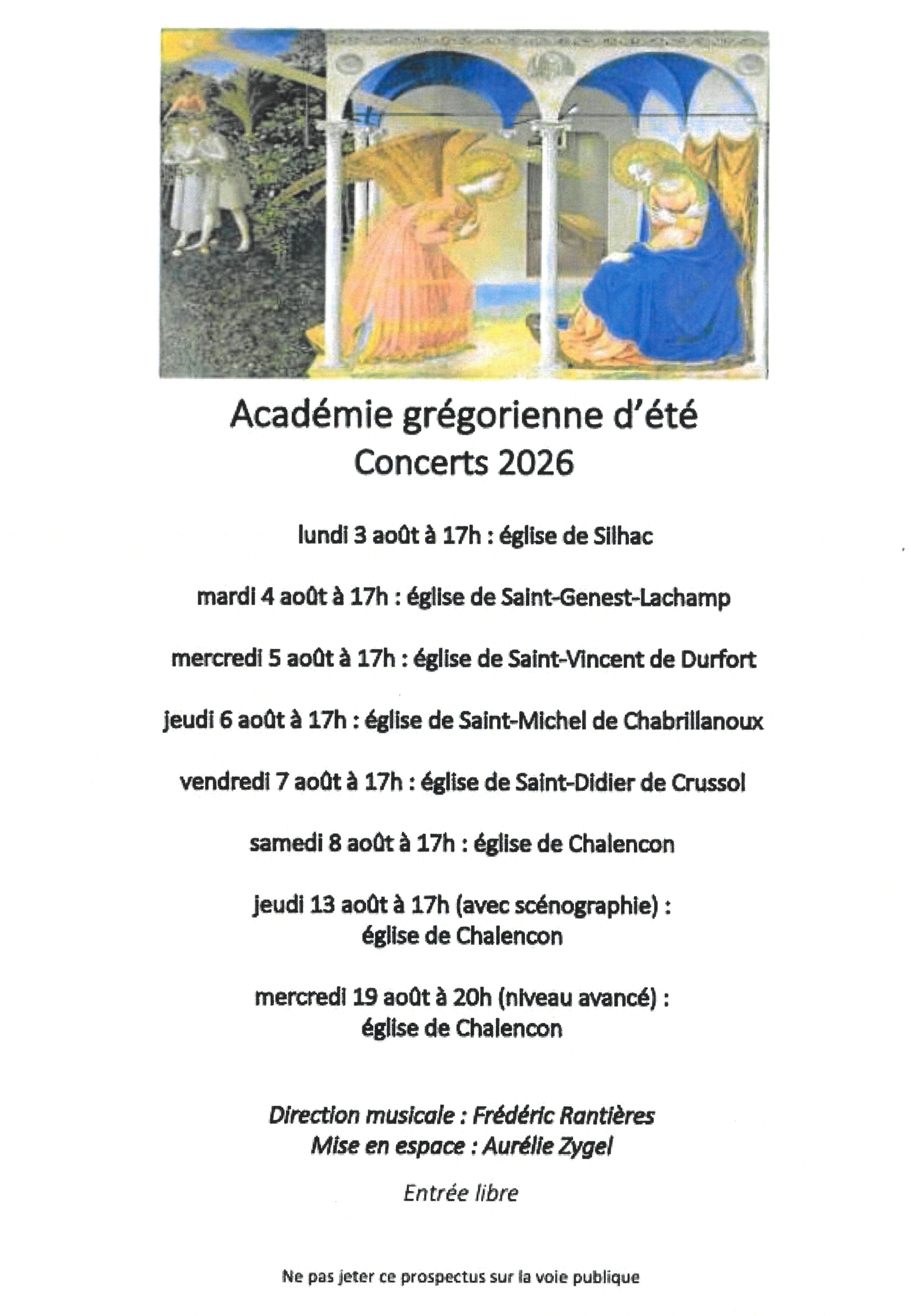 Concert de chant grégorien (avec scénographie)