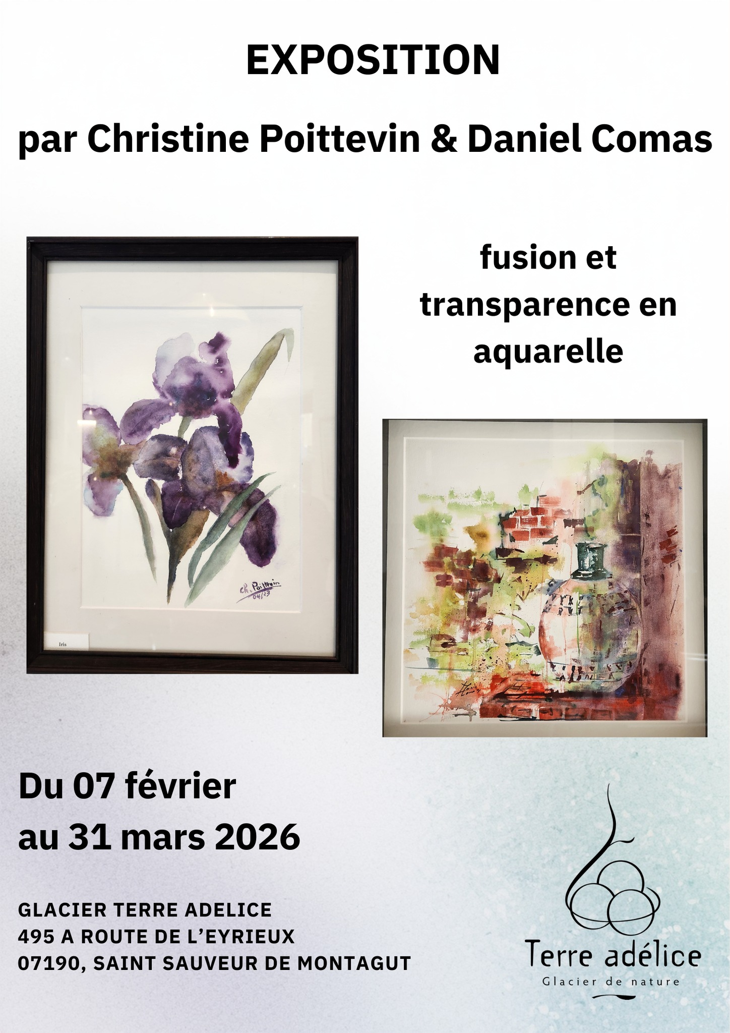 Exposition d'aquarelles - Christine Poittevin et Daniel Comas