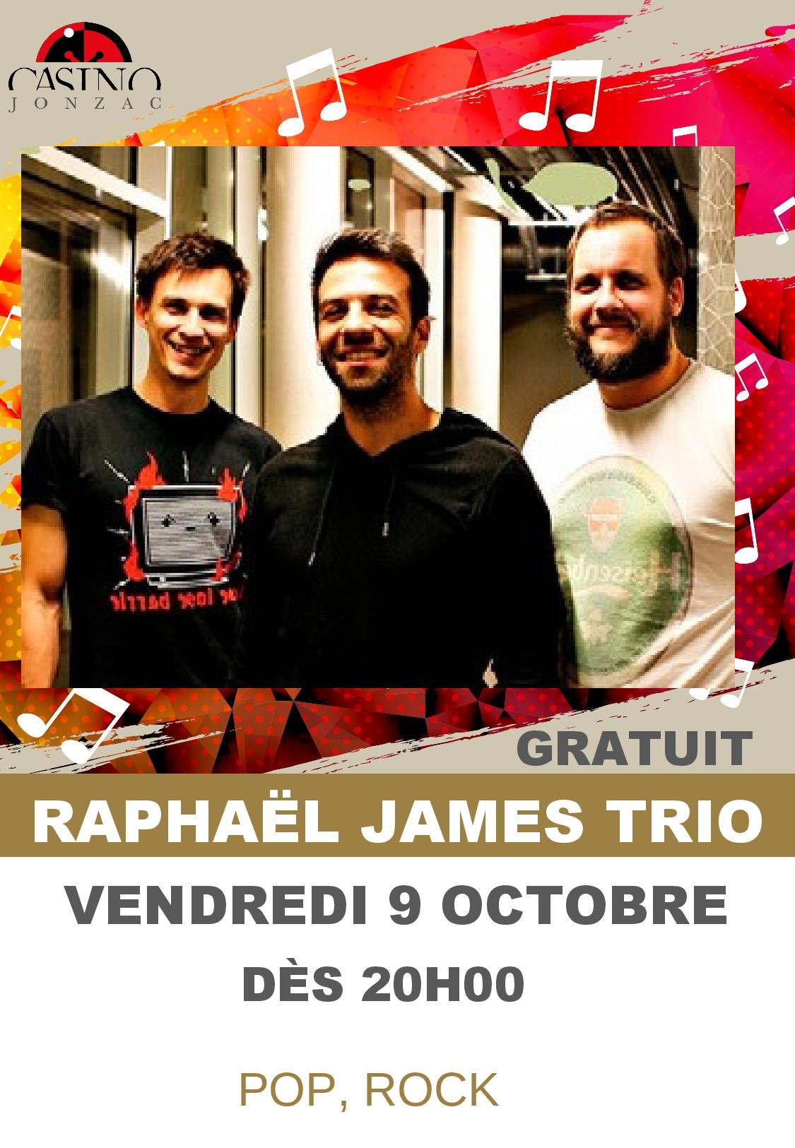 Concert Raphaël James trio au Casino