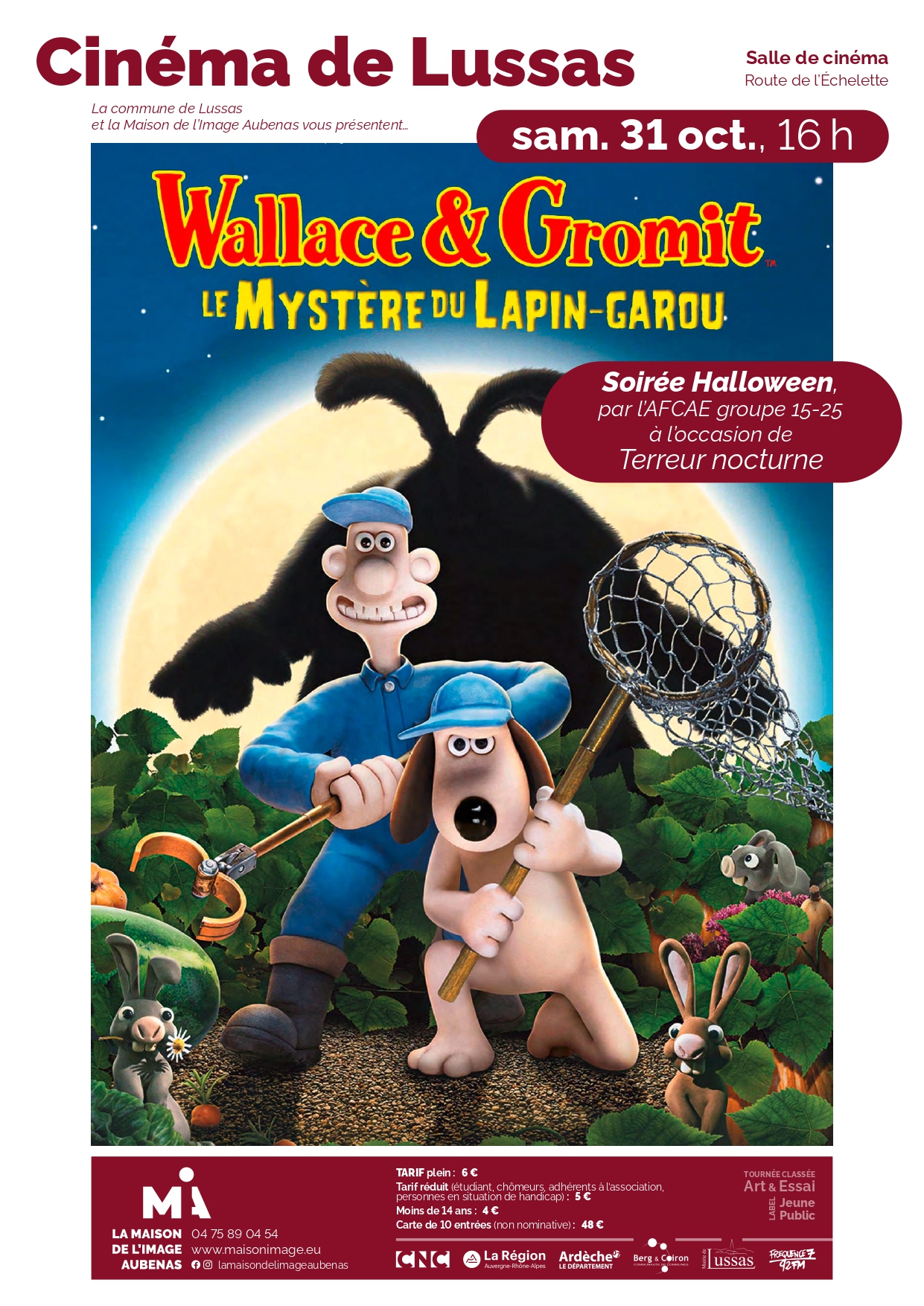 Cinéma pour Halloween avec "Wallace et Gromit, le mystère du lapin-garou"