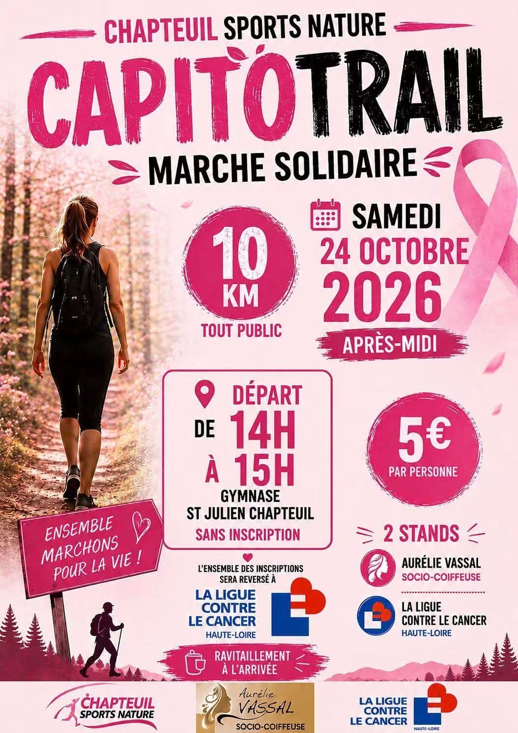 Capito trail - Marche solidaire - Octobre rose