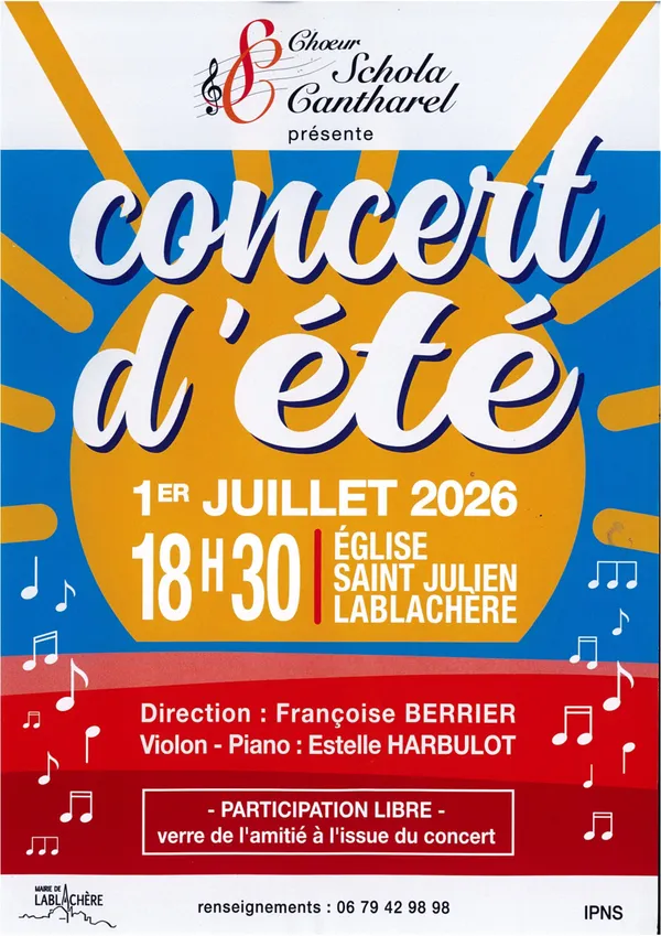 Concert d'été : Choeur Schola Canthar