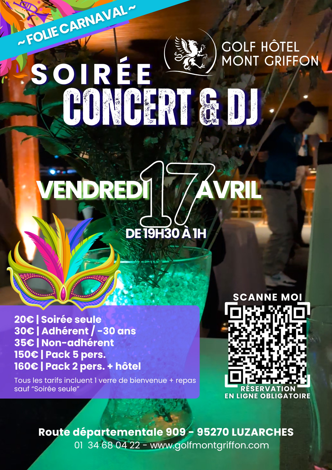 Concert Folie Carnal - le 17 avril à Mont Griffon