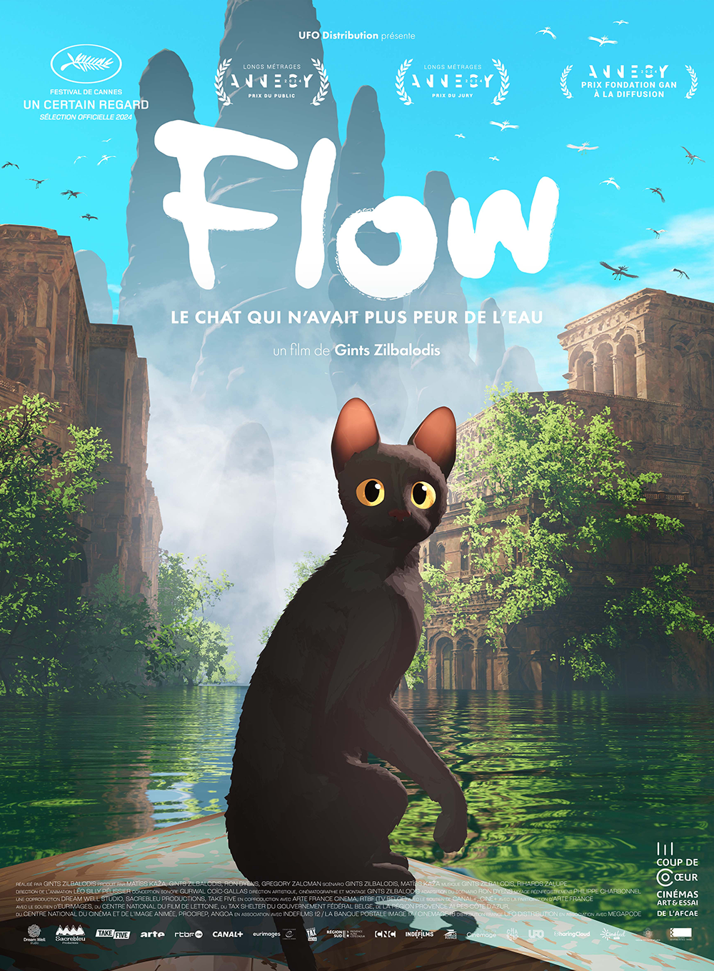 Projection cinéma en plein air du film "Flow, le chat qui n'avait plus peur de l'eau" | ciné-jeunesse