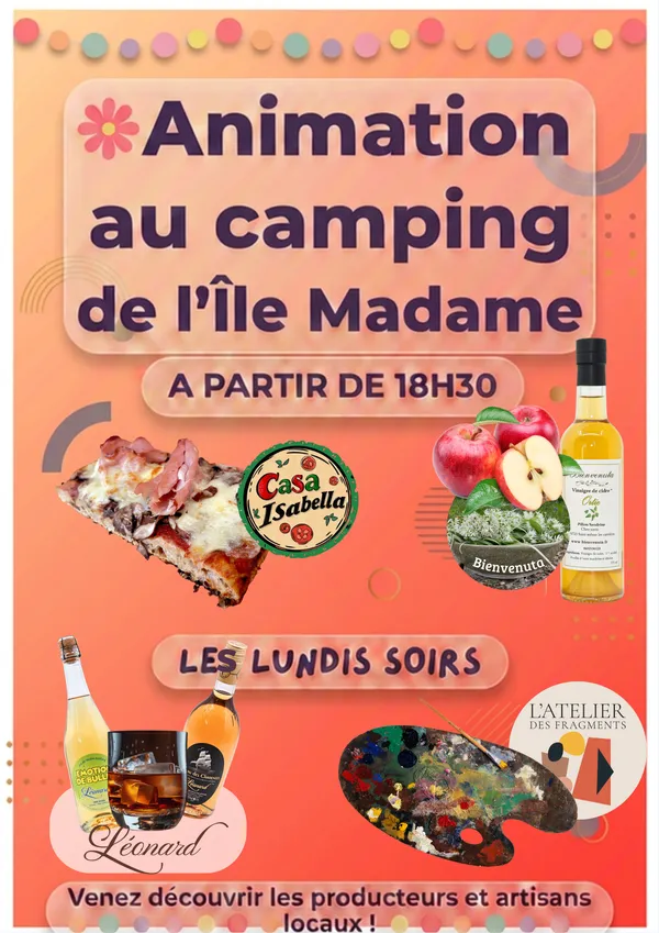 Animations au camping de l'Ile Madame