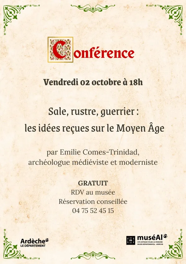 Conférence gratuite "Sale, rustre, guerrier : les idées reçues sur le Moyen Âge"
