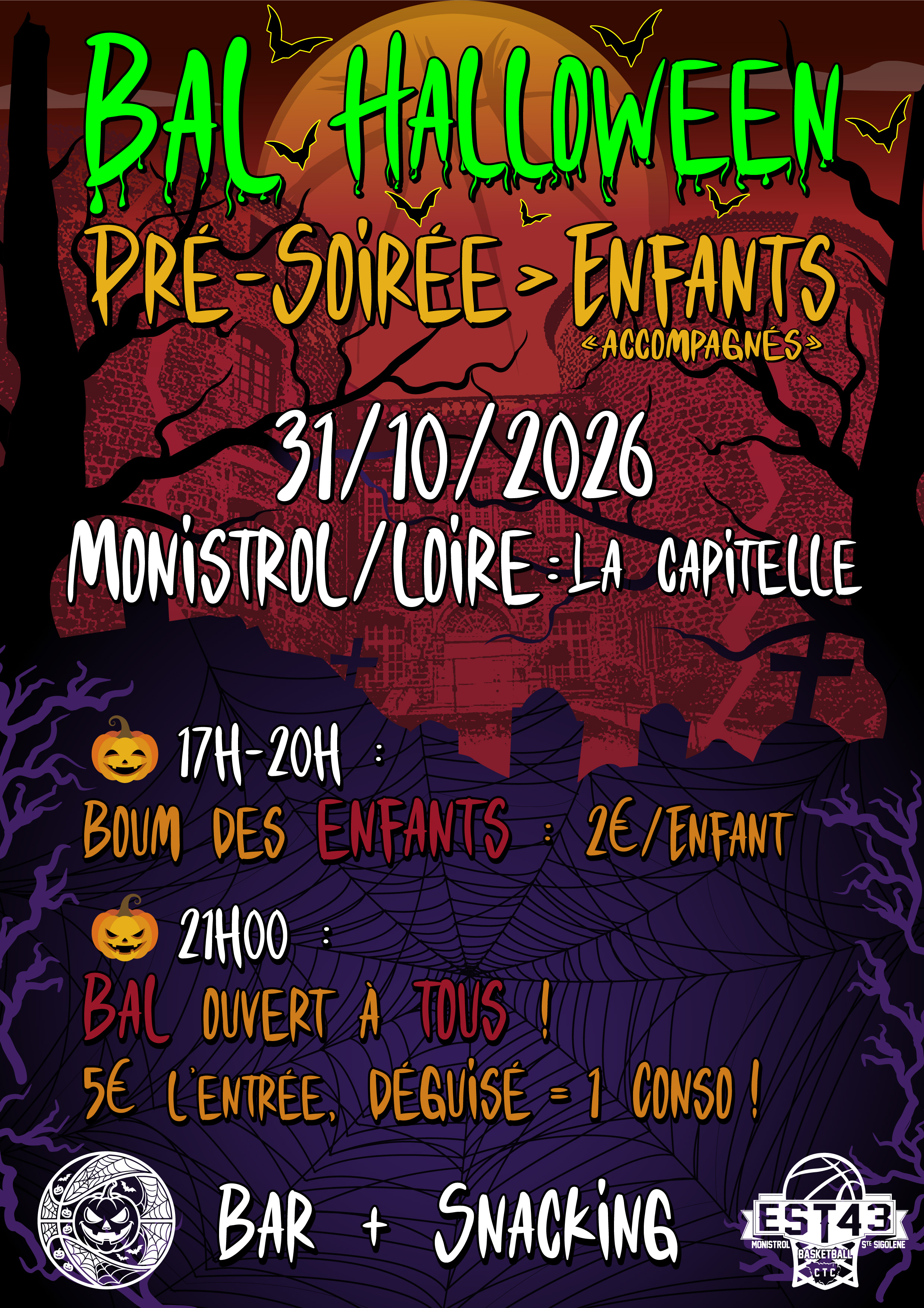 Bal Halloween-pré soirée enfants