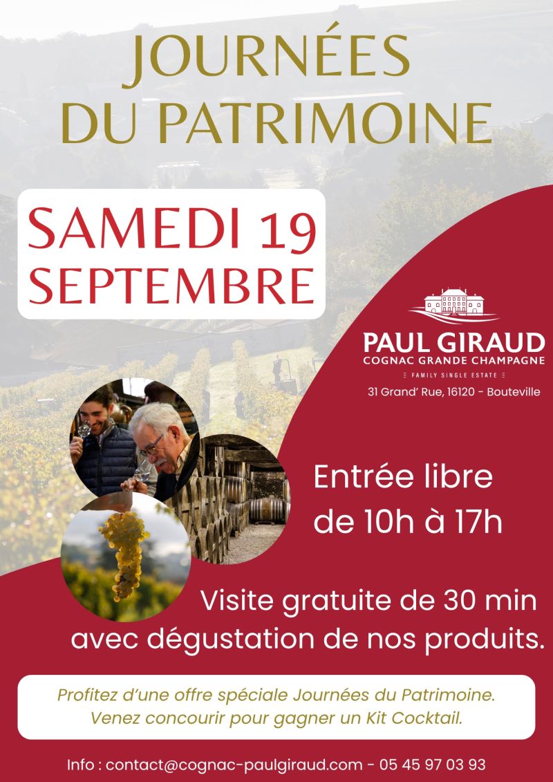 JEP | Visite avec dégustation Cognac Paul Giraud