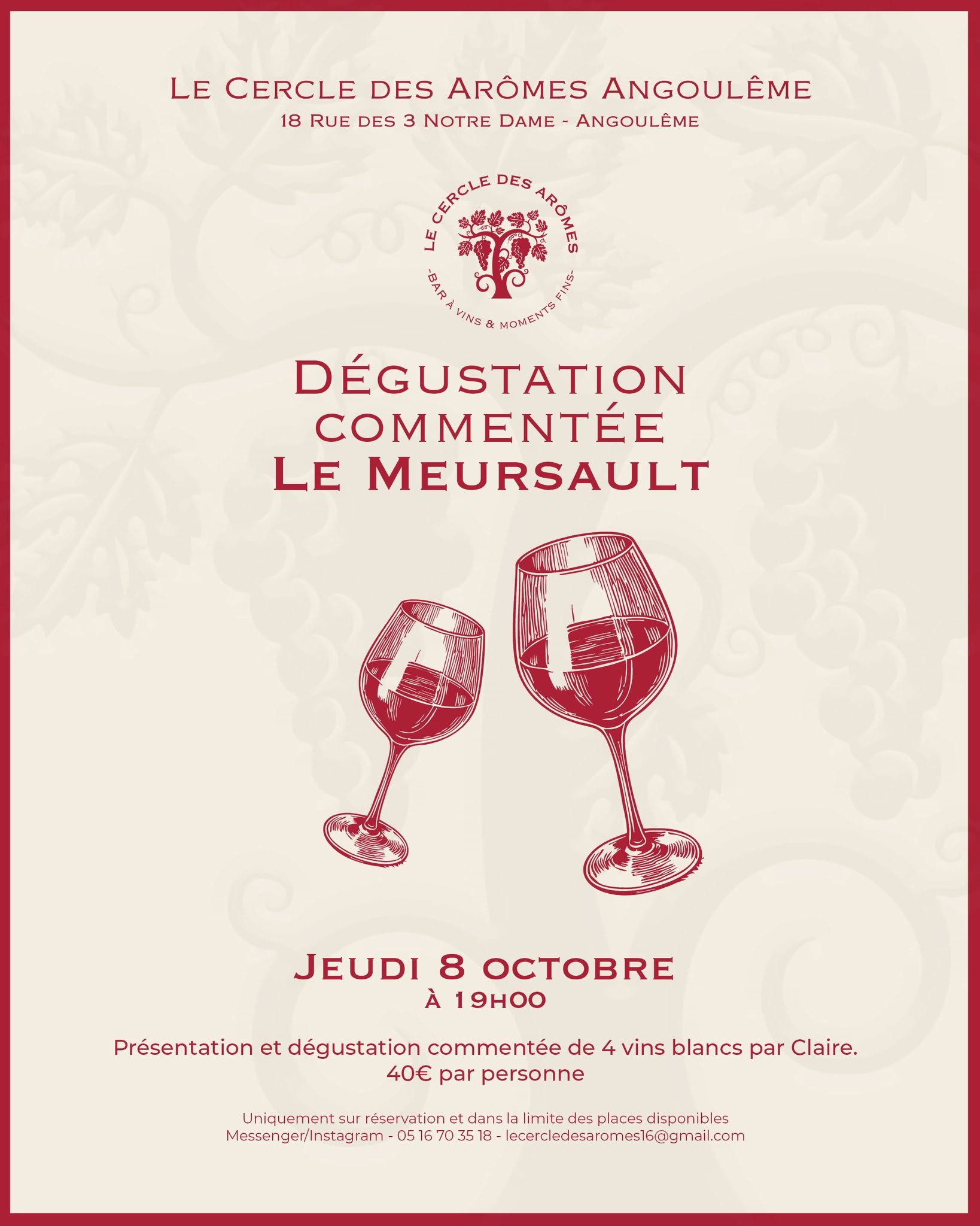 Le cercle des arômes - Atelier dégustation de Meursault