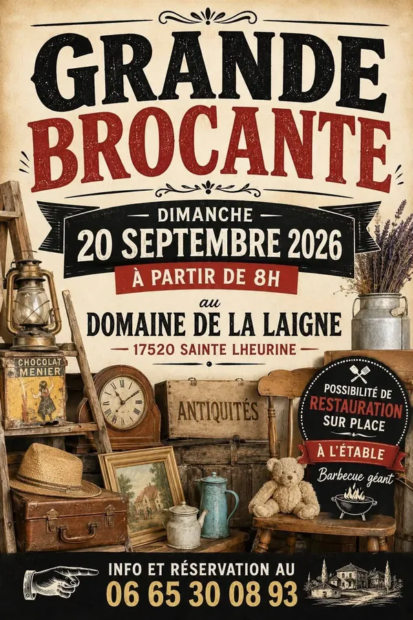 Grande brocante au Domaine de la Laigne