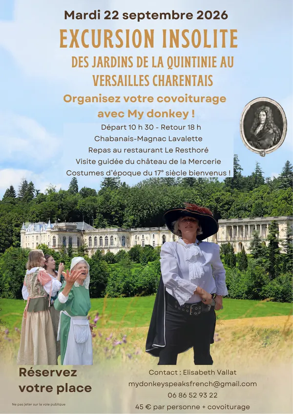 Excursion insolite en bus vintage, des jardins de la Quintinie au verasailles charentais