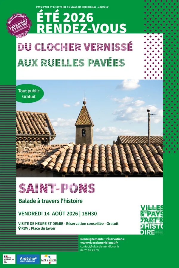 Visite de Saint-Pons : du clocher vernissé aux ruelles pavées…