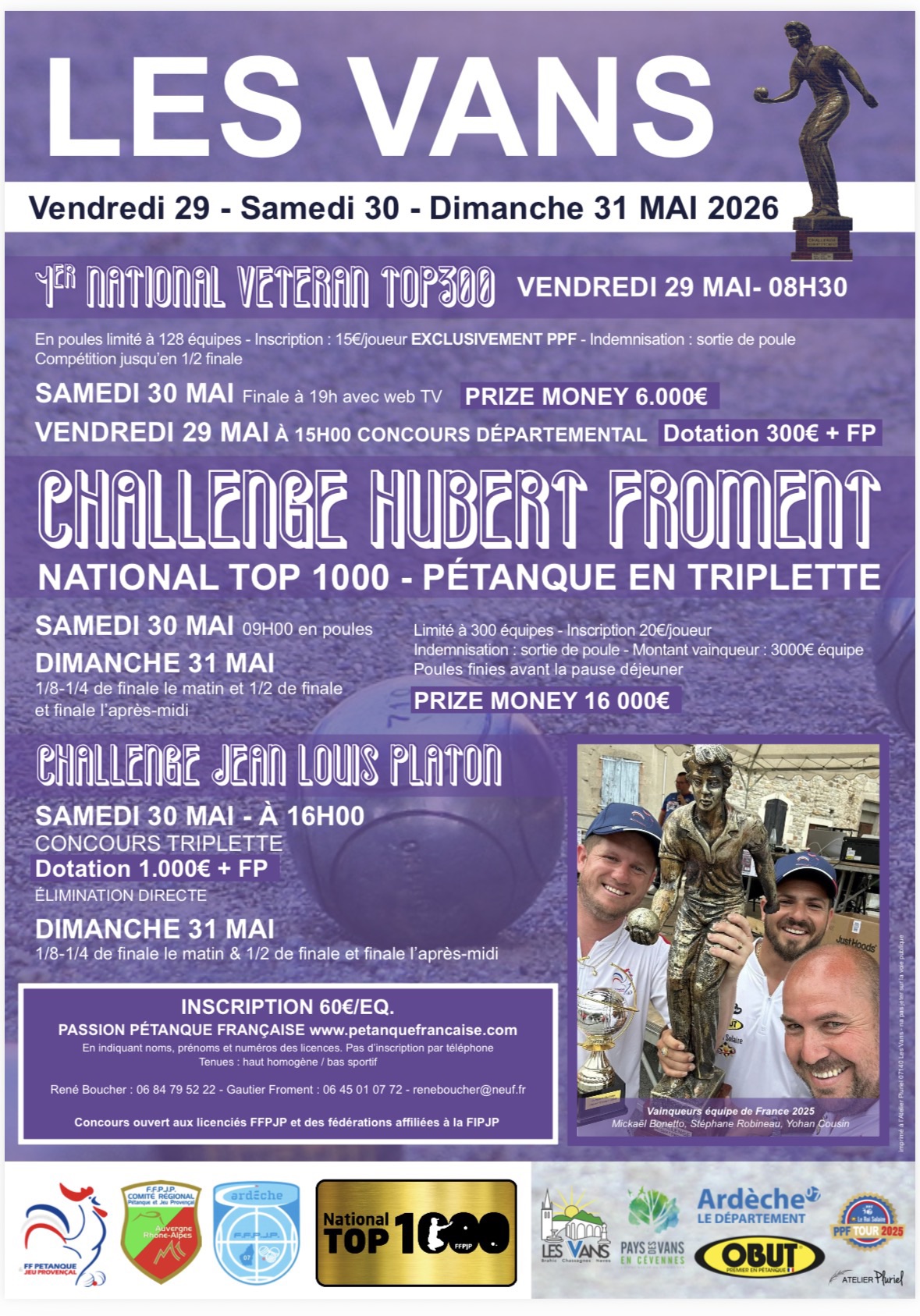 National Top 1000 Pétanque en triplette - Challenge Hubert Froment