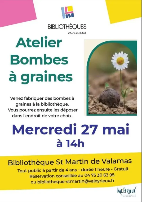 Médiathèque des Boutières : Atelier bombes à graines