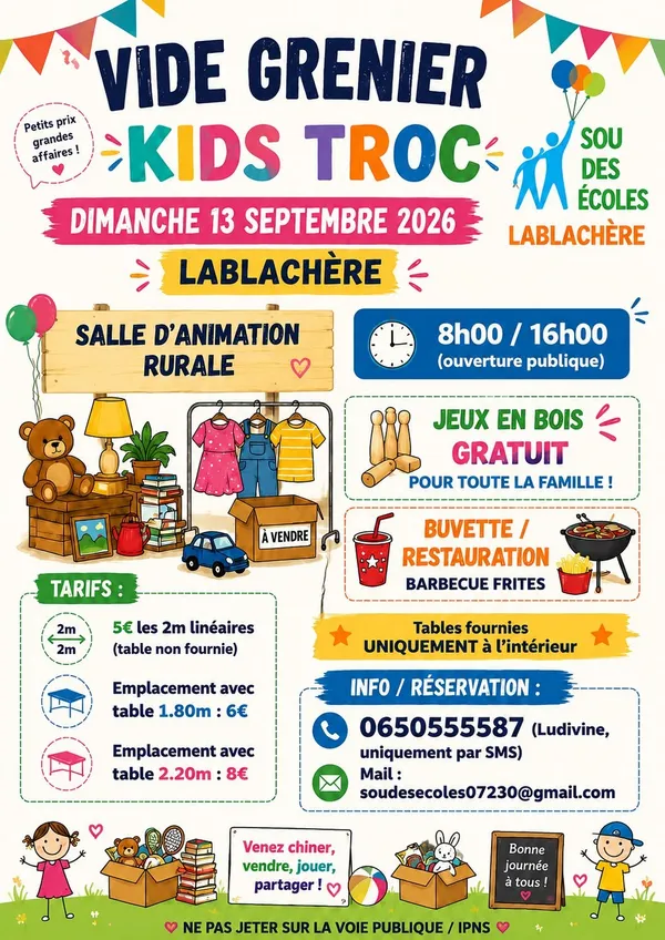 Vide grenier : Kids troc