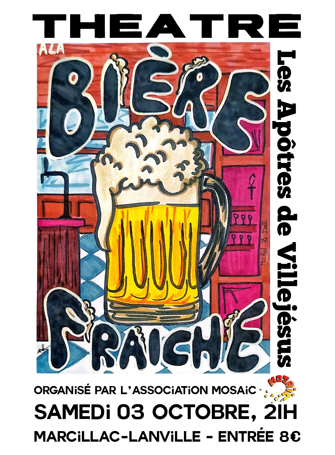 Théâtre "A la bière fraîche" organisé par l'association Mosaïc
