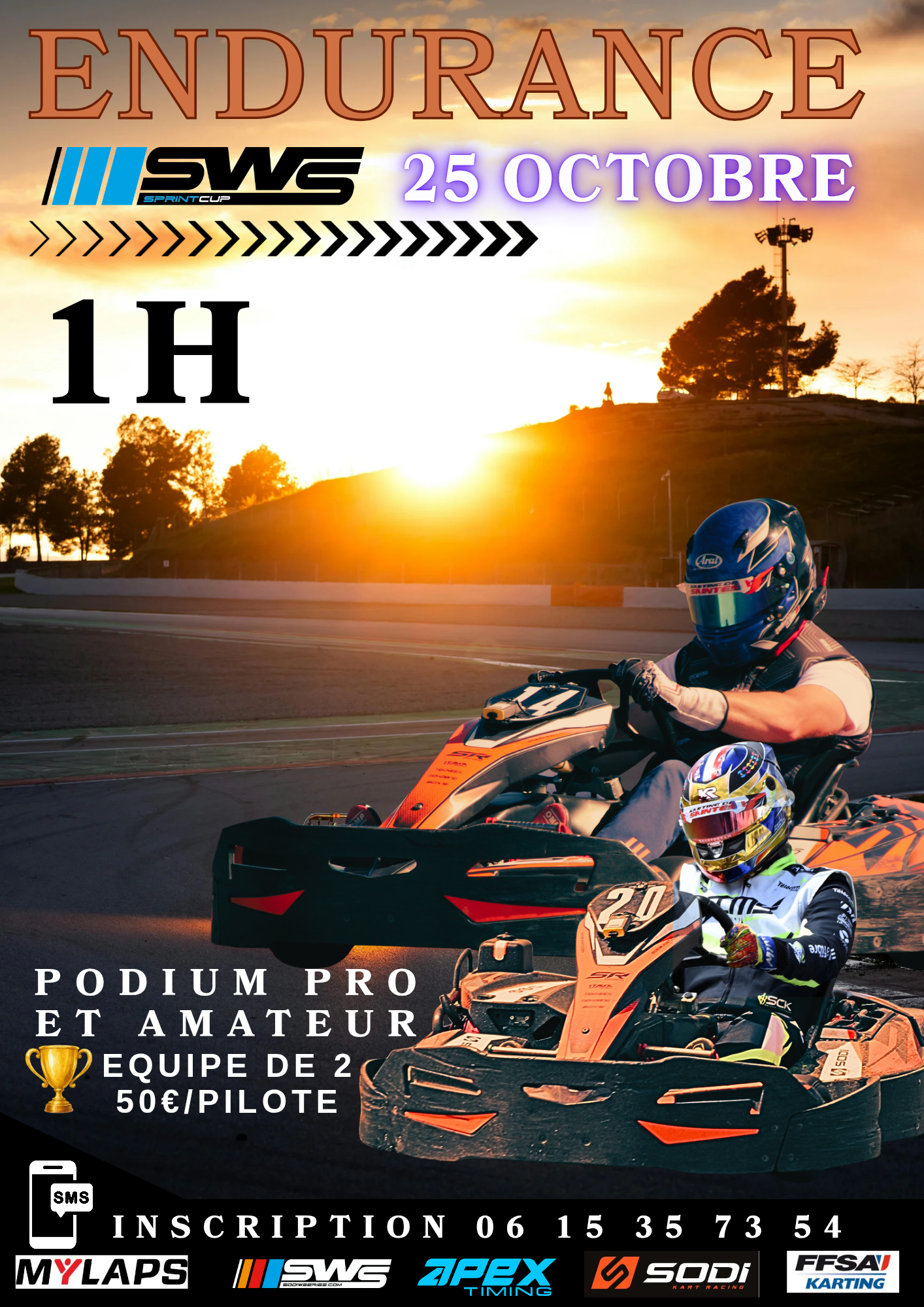 1h d'endurance du karting de Saintes
