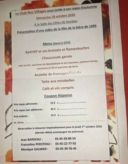 Repas d'automne