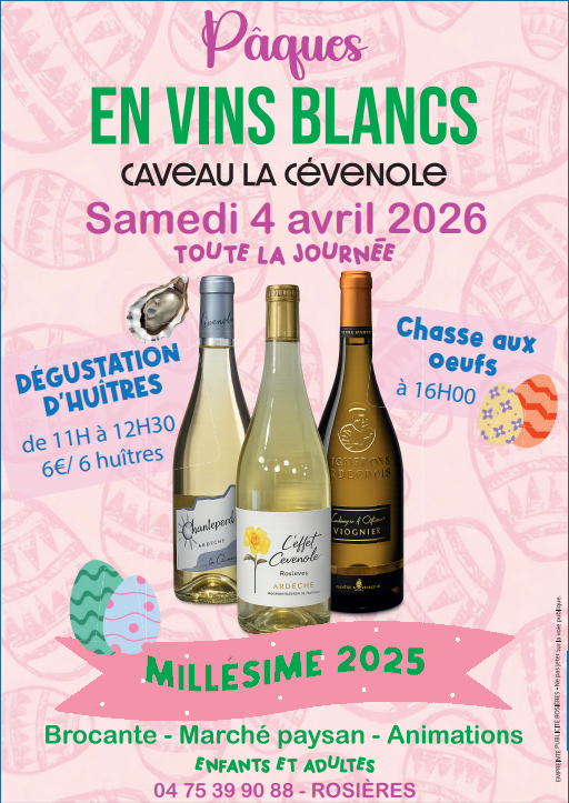 Pâques en vins blancs - Dégustation du Millésime 2026