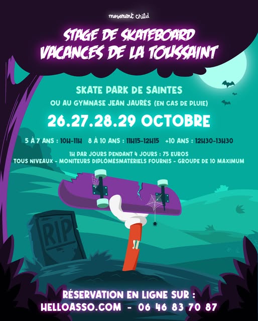 Stage de skateboard - Vacances de la Toussaint