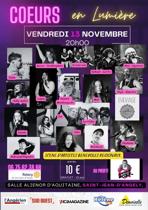 Concert "Coeurs en lumière" - une scène, des artistes, une belle cause !