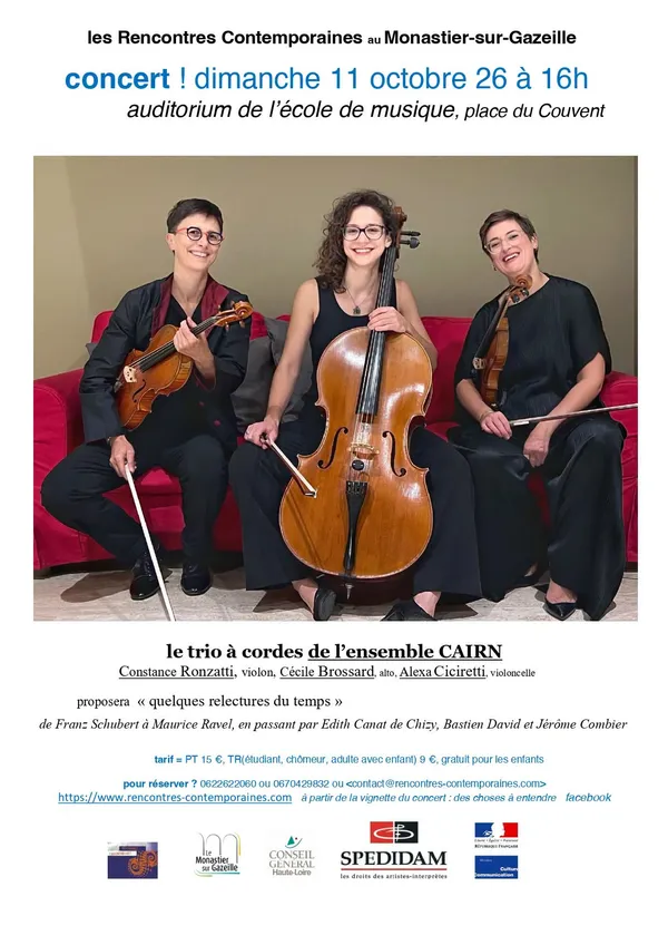 Concert - Trio cordes de l'ensemble CAIRN