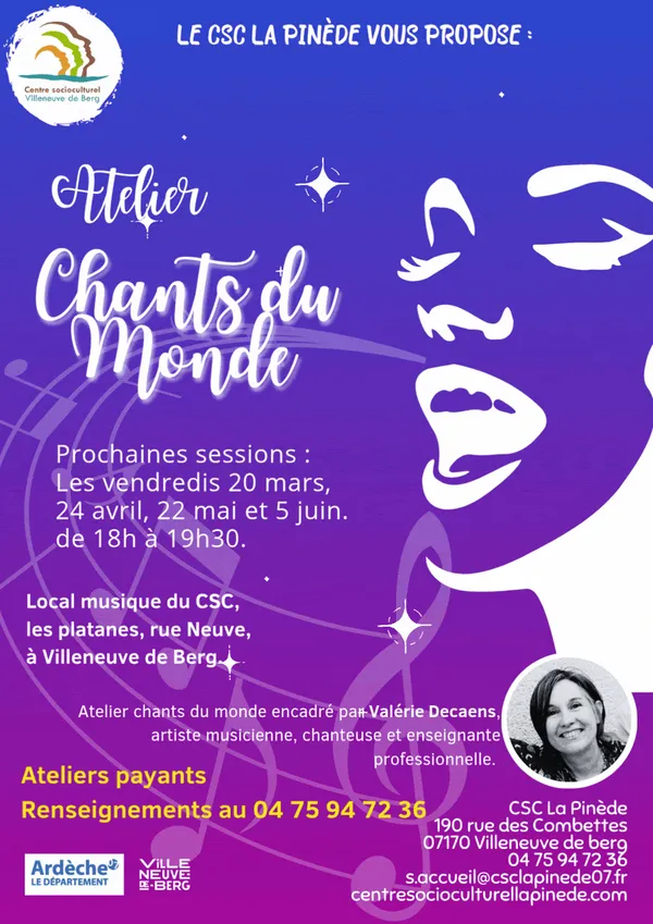 Atelier chants du monde